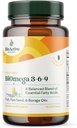 生物活動的な栄養素のBiOmega 3-6-9は女性及び人のためのSoftgelsを補います - Omega 3 6 9 -最もよい魚、亜麻仁油およびホウ砂オイルの補足の複合体- 1200mg - 90 Softgels
