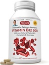 ANDREW LESSMAN Vitamin B12 500 720 Capsules - Absorption-Protected Methylcobalamin (Natural Coenzyme Vitamin B12), Essential for Energy and Stress Support, Plus B-Complex, Easy to Swallow Capsules