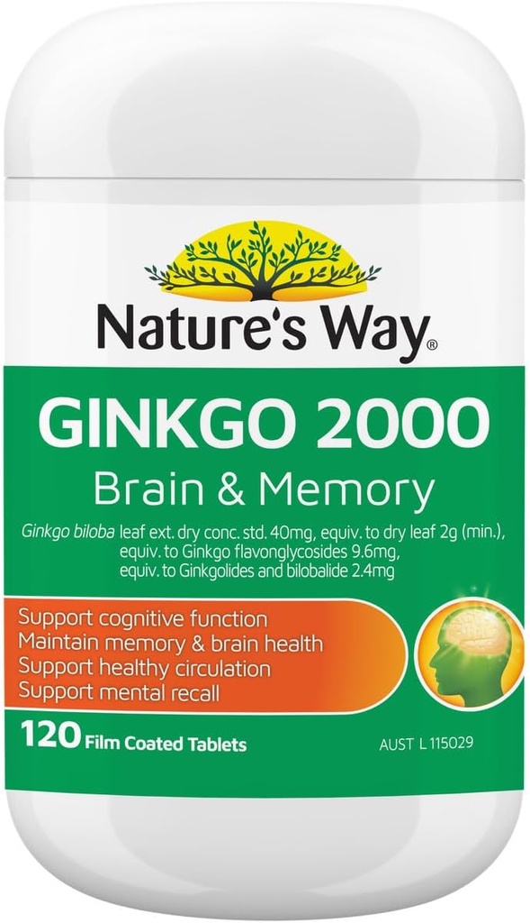 Nature's Way Ginkgo Biloba 2000MG 100 + 20錠