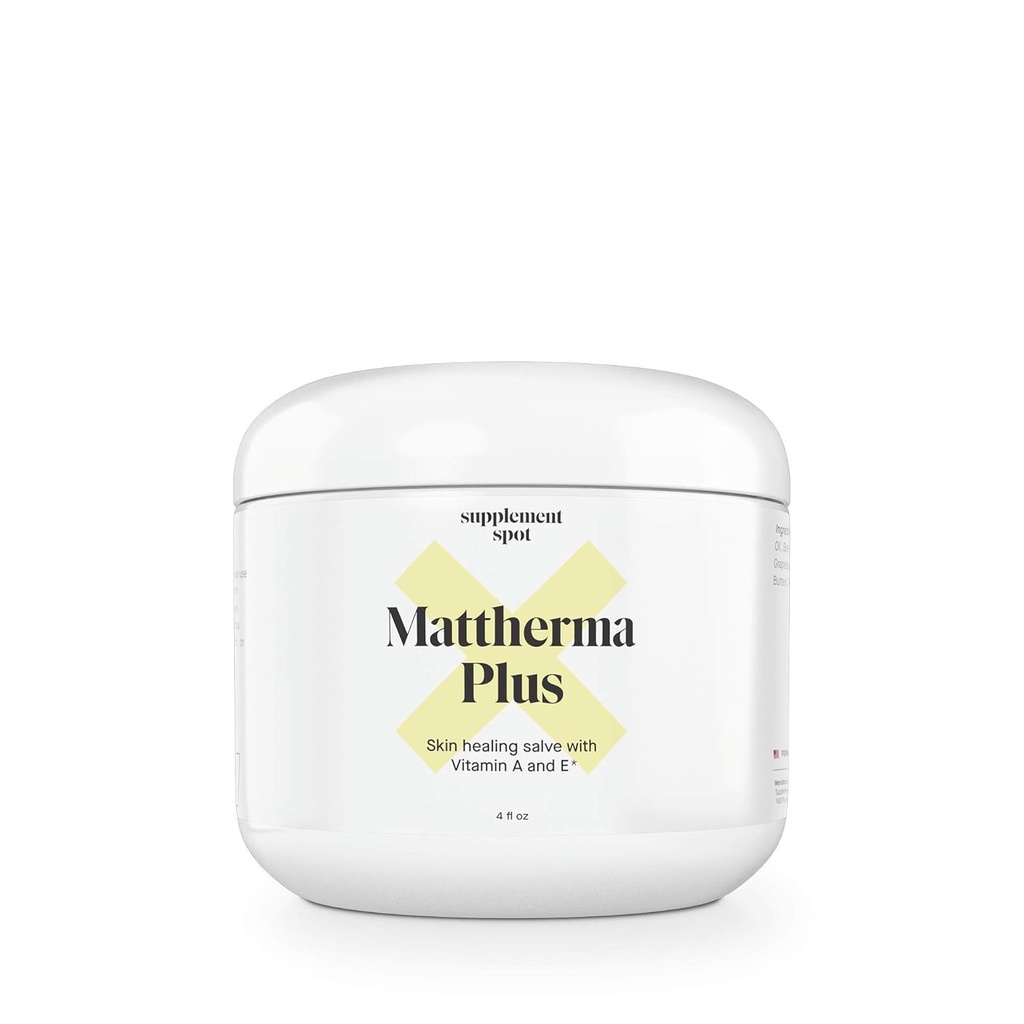 マテルマプラス皮膚治癒軟膏(4 Fl Oz。) - ひびの入った皮膚のSalveを落ち着かせるE&A - 栄養失調症に対するオールプルポーズモイスチャーバリア軟膏 & 身体の自然な治癒プロセスをサポート