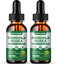2 Pack 2000MG Rhodiola Rosea Tincture - Organic Natural Rhodiola Rosea Extract Liquid Drops Supplement for Stress, Mood, Energy & Brain Support - Better Absorption, Sugar Free 4 Fl Oz