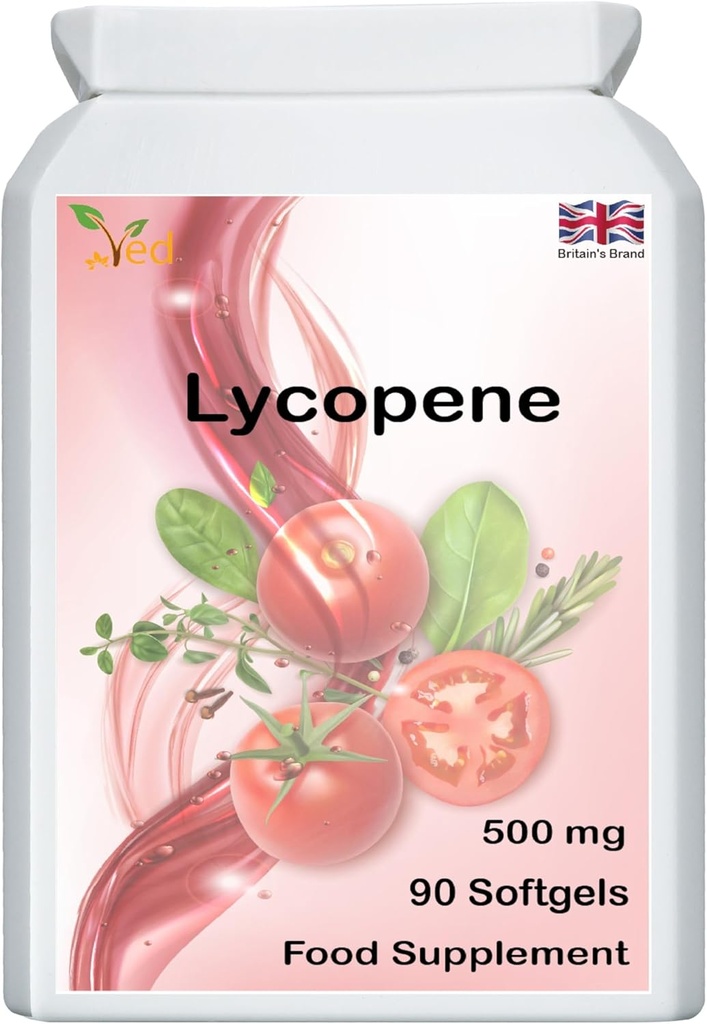 Lycopene 500 mg | 90 ソフトゲル, 3 ヶ月の供給.