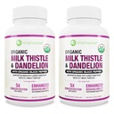 最大吸着 USDA 有機ミルク アザミ ポテト 5:1 濃縮エキス (2000mg 強度) & 有機タンポ ルート | シリマリン 抗酸化フラボノイド | 肝臓サポート サプリメント (60 カウント)