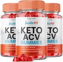 ライズラボ - ジュズフィットFIT Keto ACV アップルサイダーヴィンガーと高度な減量のためのグミー、ベリー脂肪&余分な強度のためのサプリメント (180 グミ)