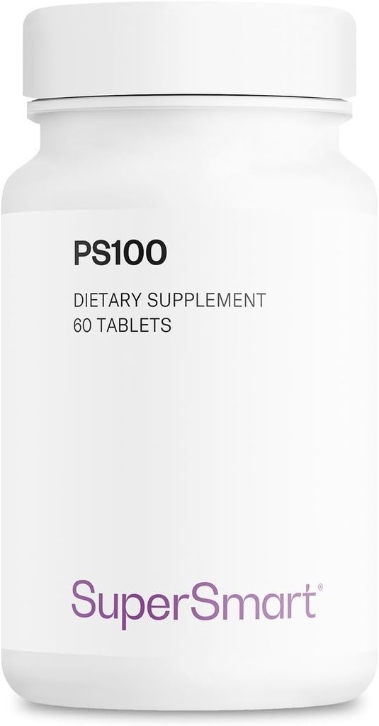 Supersmart - 1日あたりのPS100サプリメント300mg(Phosphatidylserine) - 脳の健康と保護 - メモリサポート | 非GMO&グルテンフリー - 60錠