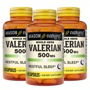 MASON NATURALのValeianの根500のmgの6か月の供給、自然な睡眠の援助、促進の健康な及び残りの睡眠、草の補足、3のパック