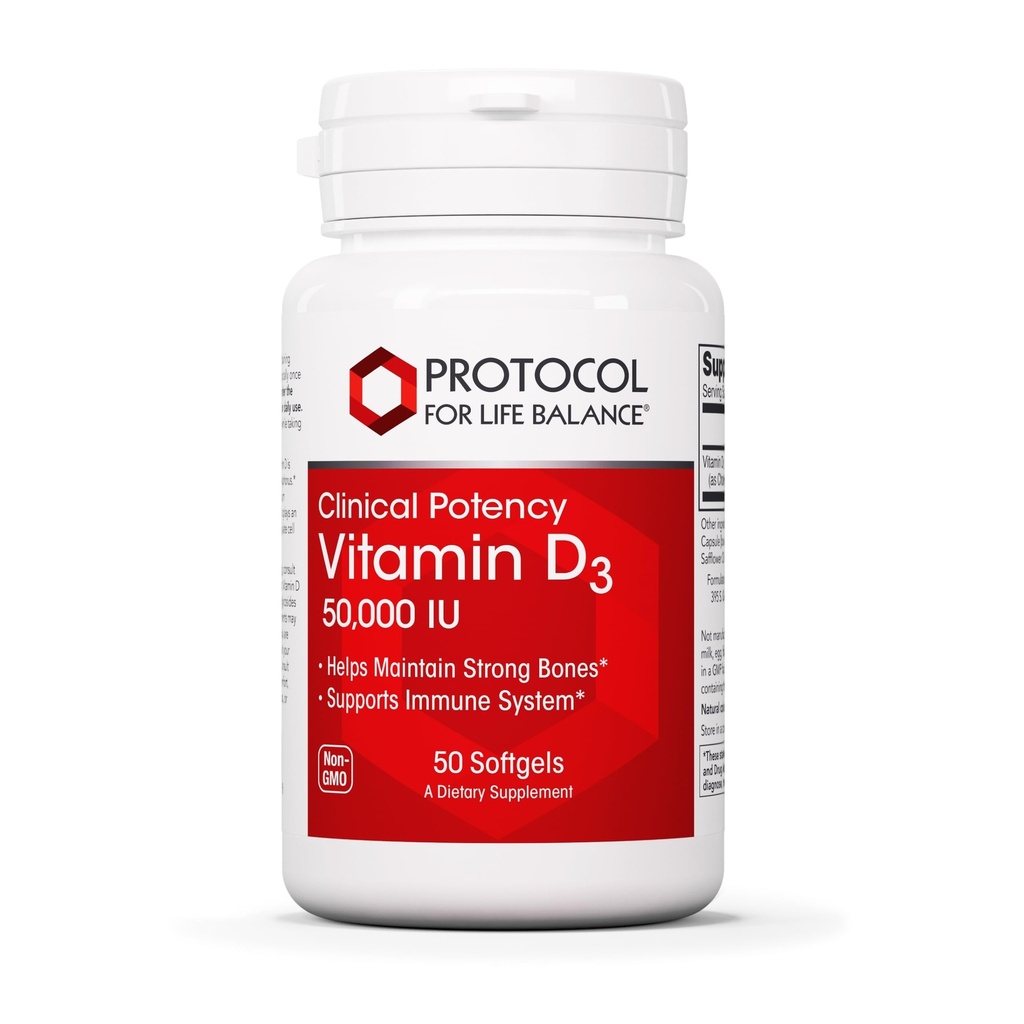 ライフバランスビタミンD3 50000 IUのためのPROTOCOL - 免疫サポート健康骨および歯 - 50のSoftgels