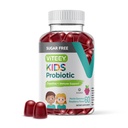 Viteey Probiotic Gummies for Kids - 2 Billion CFUs - プロバイオティクスキッズ便秘救済、自然免疫&消化の健康サポート - ビーガン、ゼラチンフリー、GMOフリー - おいしいChewable Raspberry味付け