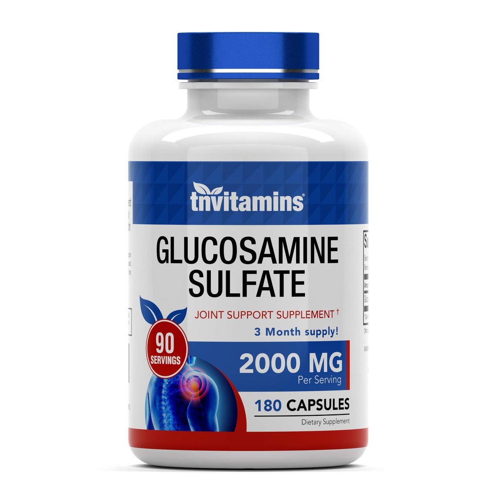 tnvitaminsグルコサミン硫酸塩のカプセル2000 MG (180の計算) | 女性のための共同サポート*の補足 | 米国で作り出される | 柔軟性及び移動性を促進します