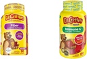 L’il Critters Fiber Daily Gummy Supplement for Kids, Digestive Support, Berry and Lemon Flavors & Immune C Daily Gummy Supplement Vitamin for Kids, ビタミンC, D, 免疫サポート用亜鉛