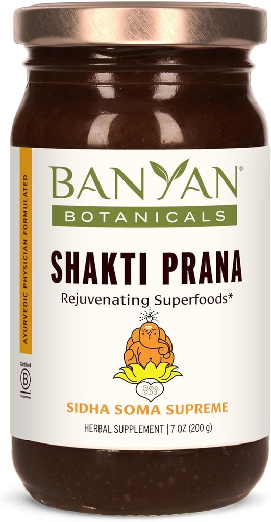 Banyan Botanicals Shakti Prana – Superfood Wellness Blend with Ayurvedic Herbs – Natural Energy Supplement for Vitality and Well-Being* – 7.9 oz – Gluten Free, Non-GMO, Sustainably Sourced