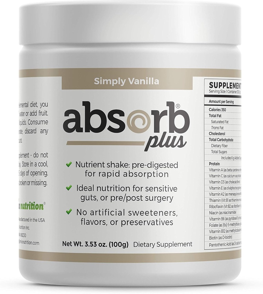 エレメンタルシェイク - Nutrient-Richパウダー - ラクトースフリー、カゼインフリー、人工添加物なし - 滑らかで簡単に汎用性の高い使用のための粉末を混合 - (100 g、単にバニラ)