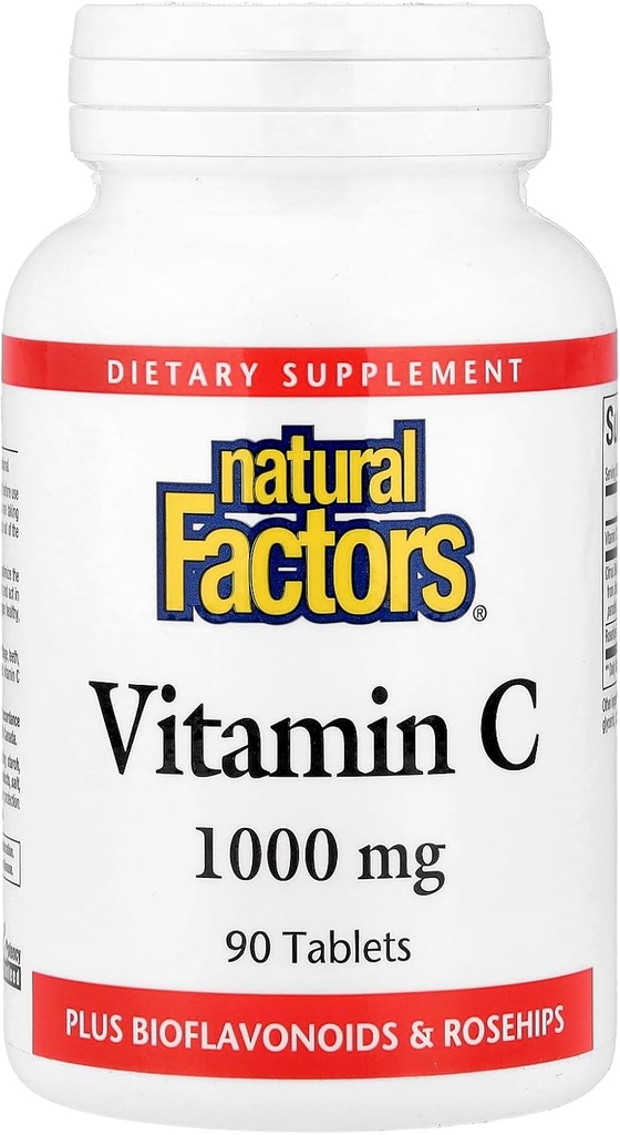 自然な要因-ビタミンC 1000mg、Bioflavinoids及びRosehipsの90のタブレットを使って