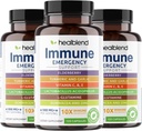 エルダーベリー、亜鉛、Echinacea、Turmeric、Lactobacillus の大人のための 1 つの免疫サポート補足のブスターの healblend 10 (3 パック)