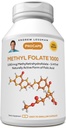 ANDREW LESSMAN Methyl Folate 1000mg - 240 カプセル - 1000 mcg L メチル Folate、エッセンシャル ビタミン B9 の有効なレベル。健康な中心、頭脳、免疫および妊娠を支えて下さい。 カプセルを飲みやすい