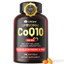 CoQ10-200mg-Softgels、120は最高の吸収のためのLiposomal CoQ10 PQQ及び黒いペッパーのエキス-超Ubiquinone Coenzyme Q10の補足の強力な酸化防止サポートHear-t及びエネルギーBoostに与えます