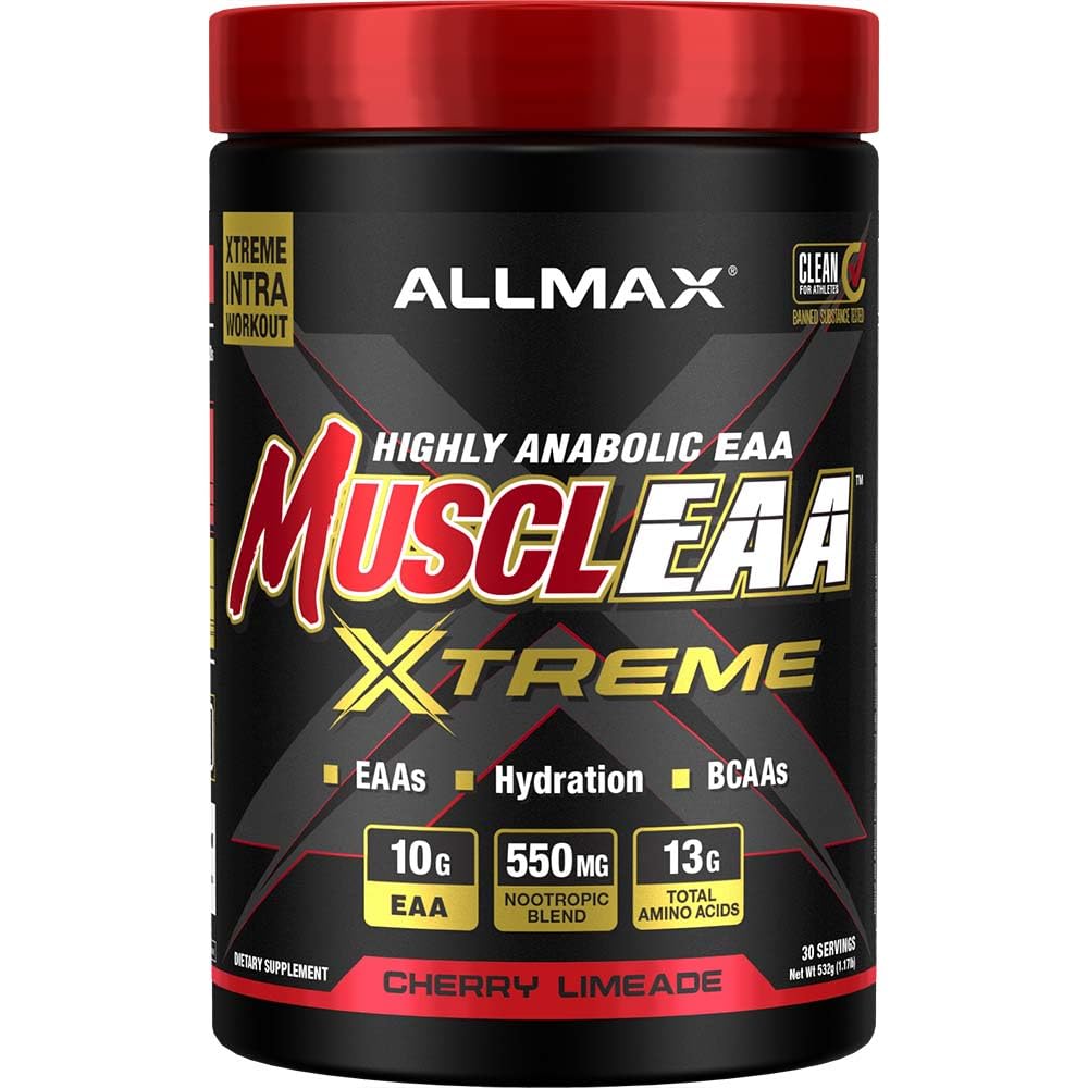 マックスMUSCLEAA Xtreme、チェリーリメード - 532 gパウダー - EAA、BCAA、水和 - 最大30のサービングを提供します