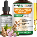 Natural Cats & Dog Yeast Infection Relief - Itchy Skin & Ear Treatment - Reduces Irritation & Relieves Itching and Allergy - Herbal Medicine Drops Supplement - Made in USA