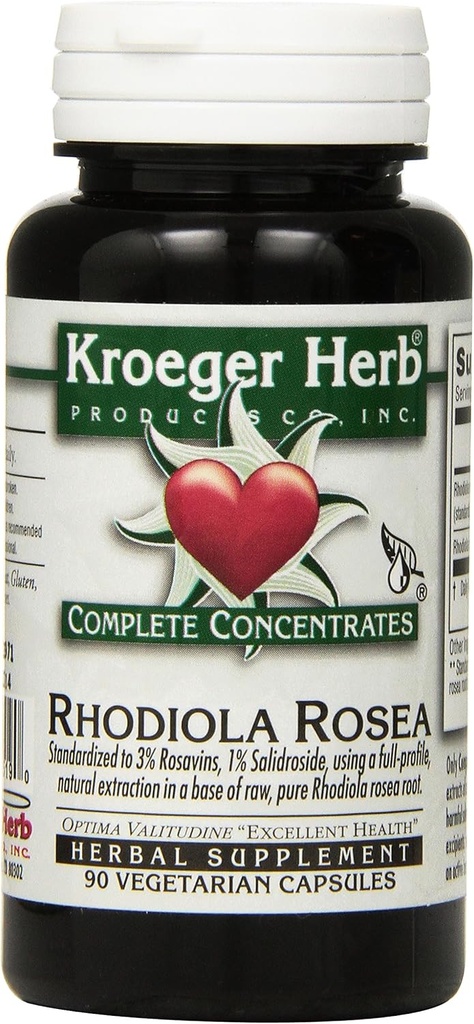 Kroeger Herb Rhodiola Rosea Vcaps, 90 カウント