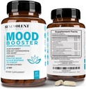 Calm Mood Boosterサプリメント - ストレス、睡眠&気分のサポートのための自然なハッピーピル - 特許取得済みのKSM-66® Ashwagandha&Suntheanine® L-テアニン、Rhodiola Rosea、マグネシウム - 60カウント