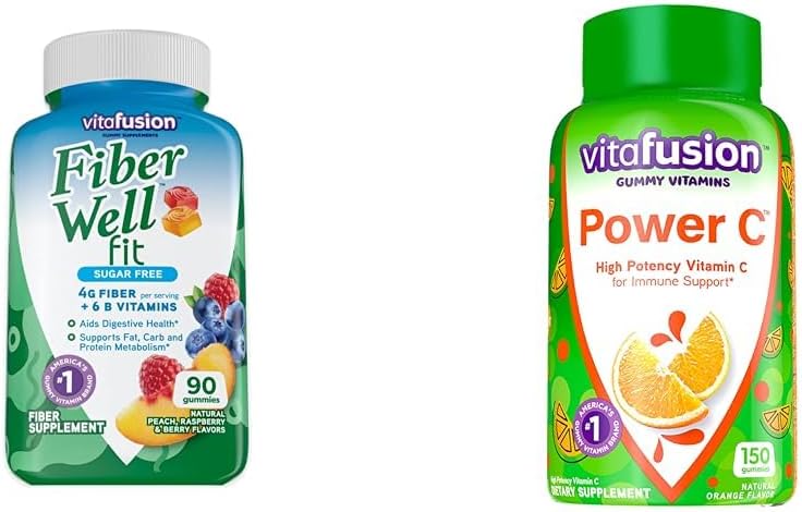 Vitafusion繊維の健康な適合のグミ90の計算および免疫サポート150の計算のための力CのビタミンCのグミ