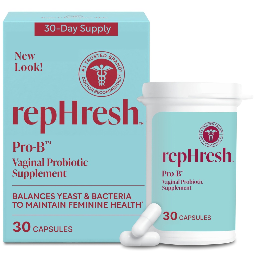 RepHresh Pro-B 女性のプロバイオティクス、女性のためのプロバイオティックサプリメント、30 経口カプセル