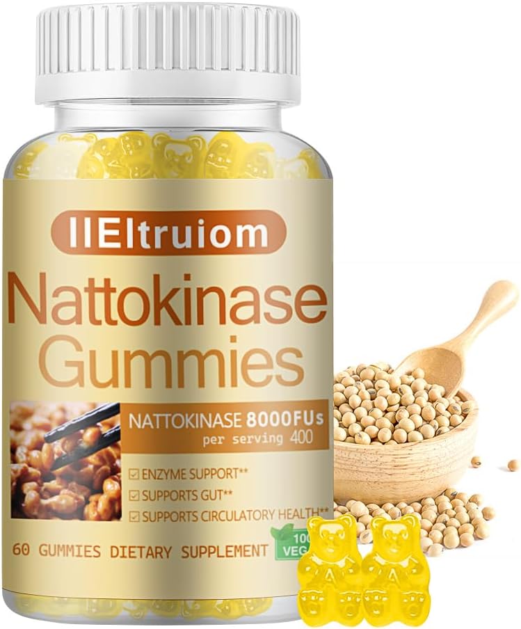 Nattokinase の補足 8,000 FU (400mg) サービング、Hawthorn 及びビートの根のエキス、Nuttokinase のガミーの従来のNutto のエキスの源、60 の計算ごとの