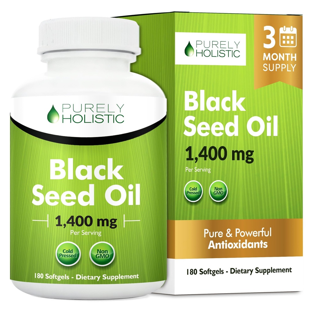 黒い種のオイルは1400mg、180のSoftgelsの3か月の供給-Omega 6、9及びTQの豊富な、黒いCuminの種油、免疫サポート、接合箇所および消化器を欠きます