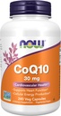 NOWの補足、CoQ10 30のmgの薬剤の等級、発酵によって作り出されるすべてのトランス形態、240のベジのカプセル