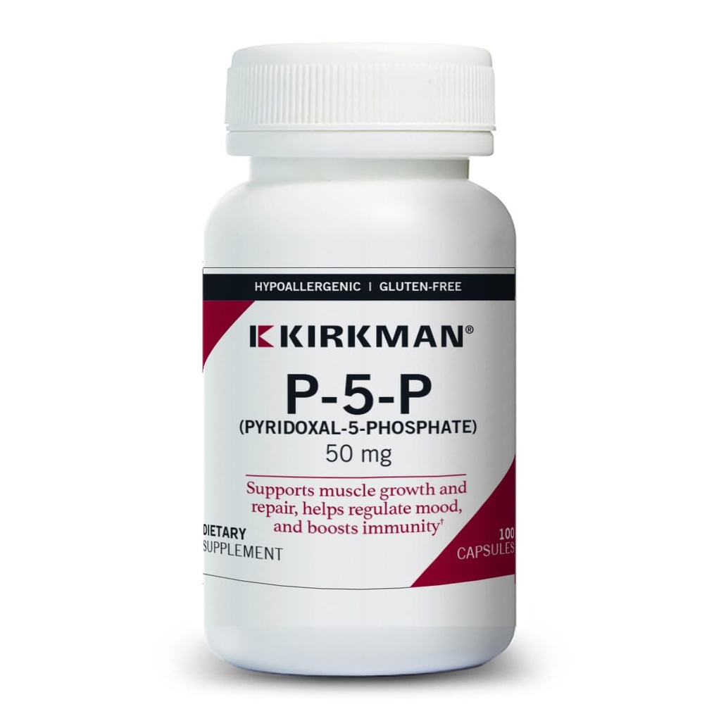 Kirkman - P-5-P (ピリドキサール5 - リン酸、ビタミンB-6メタボライト) 50mg - 低刺激性100カウント