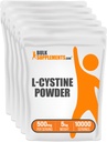 BulkSupplements.com L-Cystineパウダー - L-Cystine 500mg、L-Cystineサプリメント、アミノ酸サプリメント - 免疫サポート、グルテンフリー、500mg/サービング、5kg(11ポンド)(パッケージ 5)