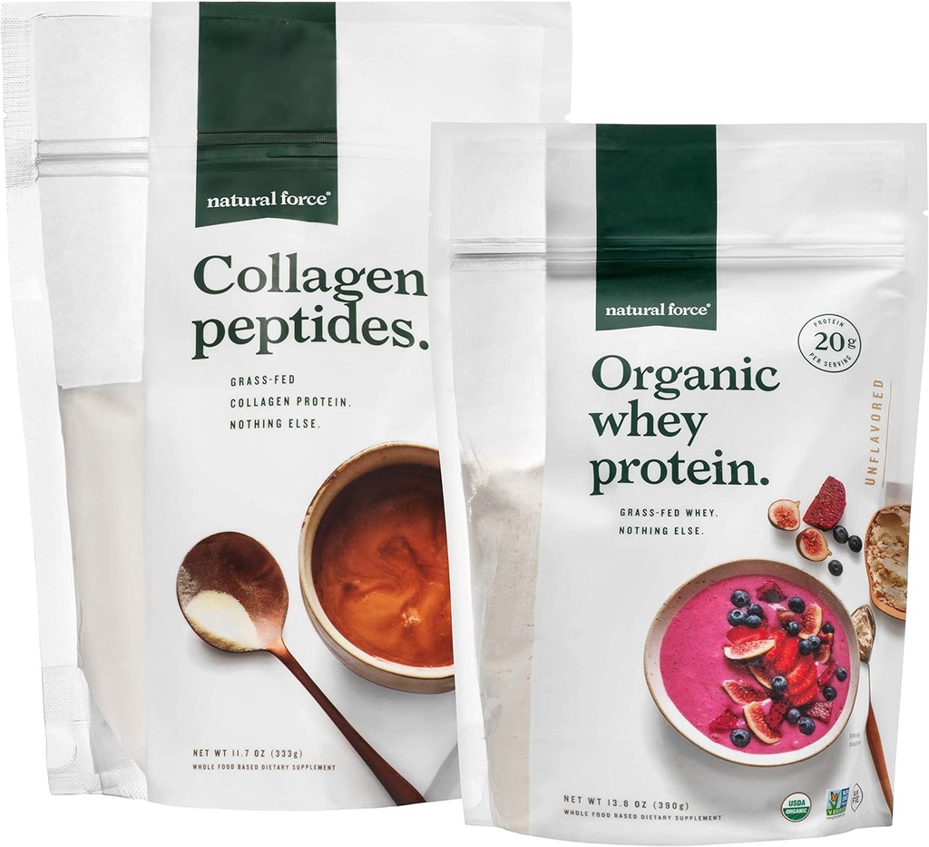 天然力のクリーン、草の餌のコラージュのペプチッド+Unflavored有機性牛蛋白質の束–有機性、非GMOの牛蛋白質及び加水分解されたタイプIおよびIIIのコラージュ– 13.8のオウンス袋および11.7のオウンス袋