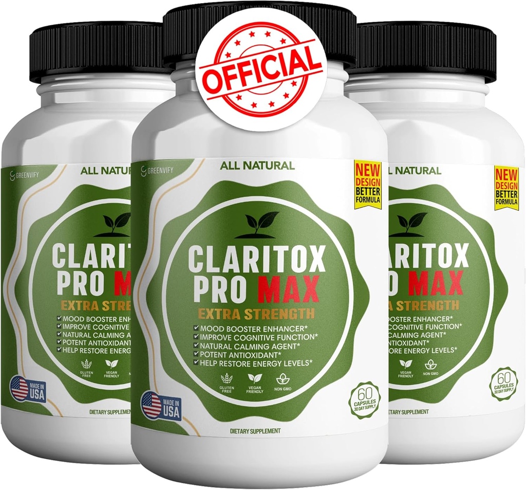 Claritoxのプロ 最高の余分強さの補足、気分のブースター、認知機能増強物、180のカプセル(3)