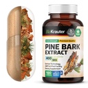 BIO KRAUTER パイン バルク エキス カプセル 400 mg - 100 カウント - 酸化防止サプリメント - 95% Proanthocyanidins - パイン バルク サプリメント - 完全菜食主義者の