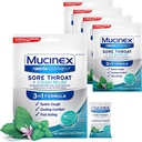 Mucinex InstaSoothe Sore Throat + 咳救済アルパインハーブ & ミント風味, 速い演技, 冷却の快適, 強力な痛みの痛みの軽減, 40 薬用ドロップ (40 カウント)