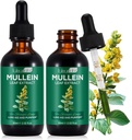 Mullein Leaf Extract for Lungs, Mullein Drops for Lungs, Support Lung, Respiratory Function for Healthy Breathing, Improvement in Pulmonary Function, Natural & Safe Supplement (2 PC)