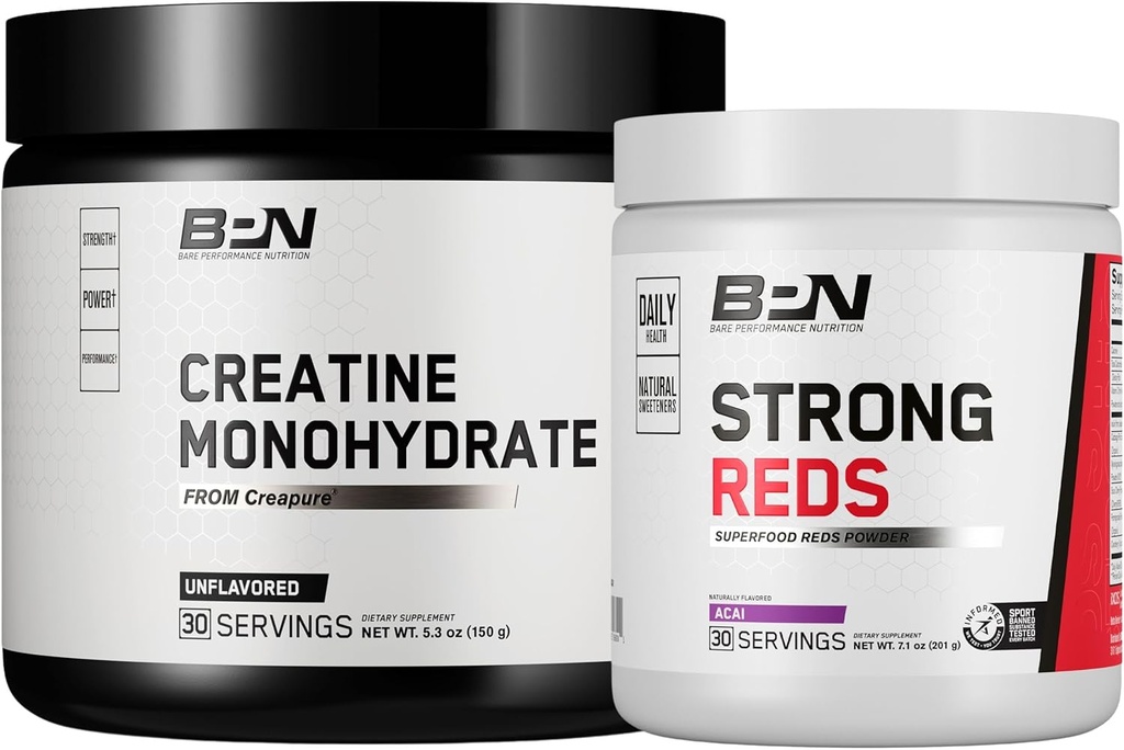 BARE PERFORMANCE NUTRITION BPNクレアチン モノハイドレート&強力なレッド バンドル