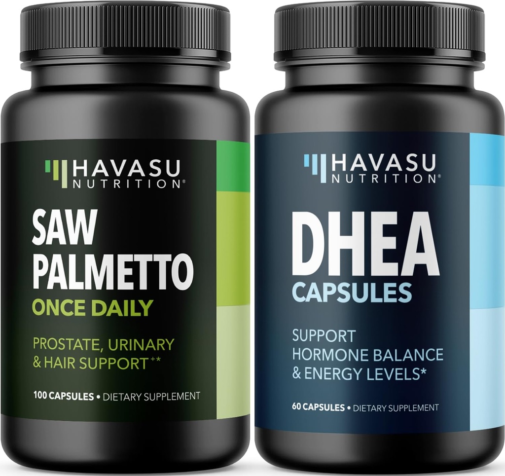 HAVASUの栄養DHEA 50mgの補足(60のサービング)及びパルメットのカプセル(100のサービング)を見て下さい