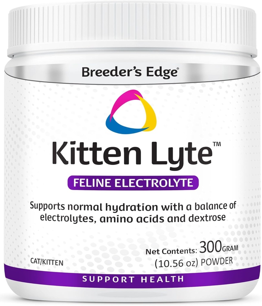 BreederのEdge Kitten Lyte、子猫および看護猫のための電解物の補足、サポート水和、エネルギー及び回復、鶏のスープ味、300g