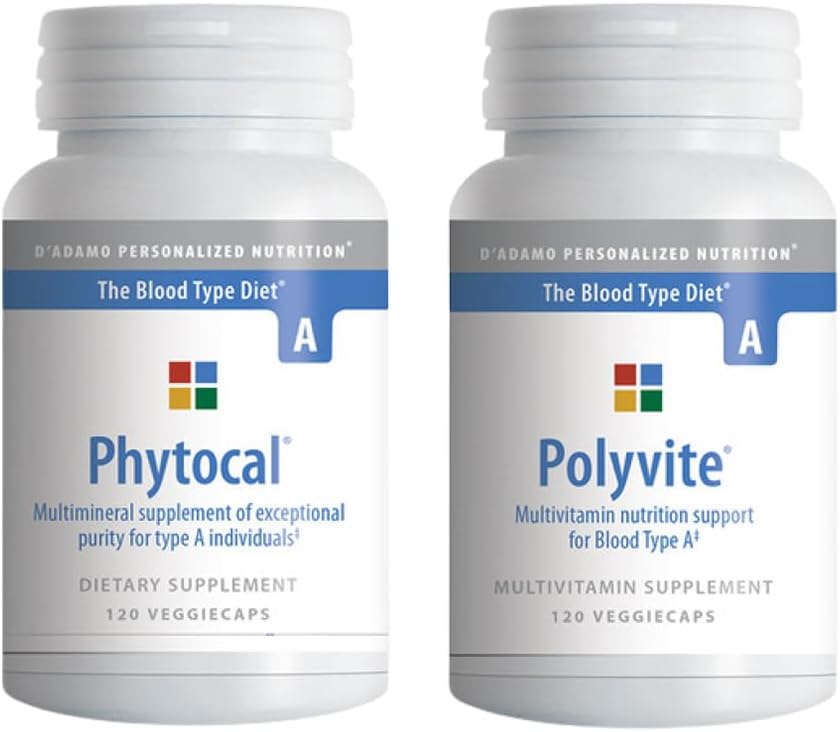 D'Adamoパーソナライズ栄養 - 最適な健康スタック(ブロッドタイプA)