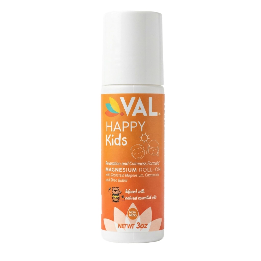 VAL マグネシウムロールオン for Kids | ゼッハステイン マグネシウム 塩化物 | 昼間の寛ぎ | カルム & 気分のサポート | シャンクミール・シアバター・エッセンシャルオイル | アメリカ製 | 3oz
