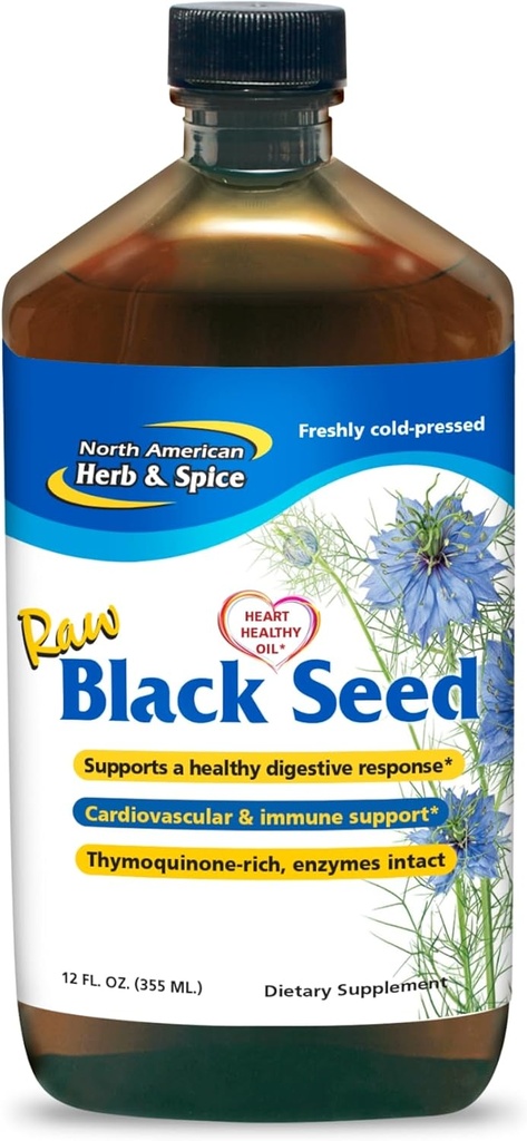 NORTH AMERICAN HERB & SPICE ブラックシードオイル - 12 fl oz - 消化 & 免疫サポート - Oreganol P73オレガノオイル&ローズマリーオイル - 非GMO - 72 サービングが含まれています