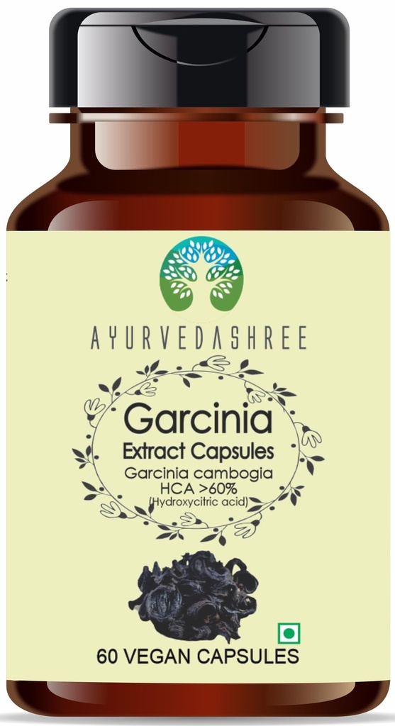 Garcinia Extract 500mg - 60ベジタリアンカプセル|Garcinia Cambogia|オールナチュラル|100%ビーガン|グルテンフリー|GMP認定