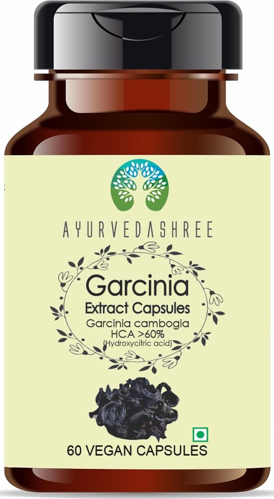 Garcinia Extract 500mg - 60ベジタリアンカプセル|Garcinia Cambogia|オールナチュラル|100%ビーガン|グルテンフリー|GMP認定