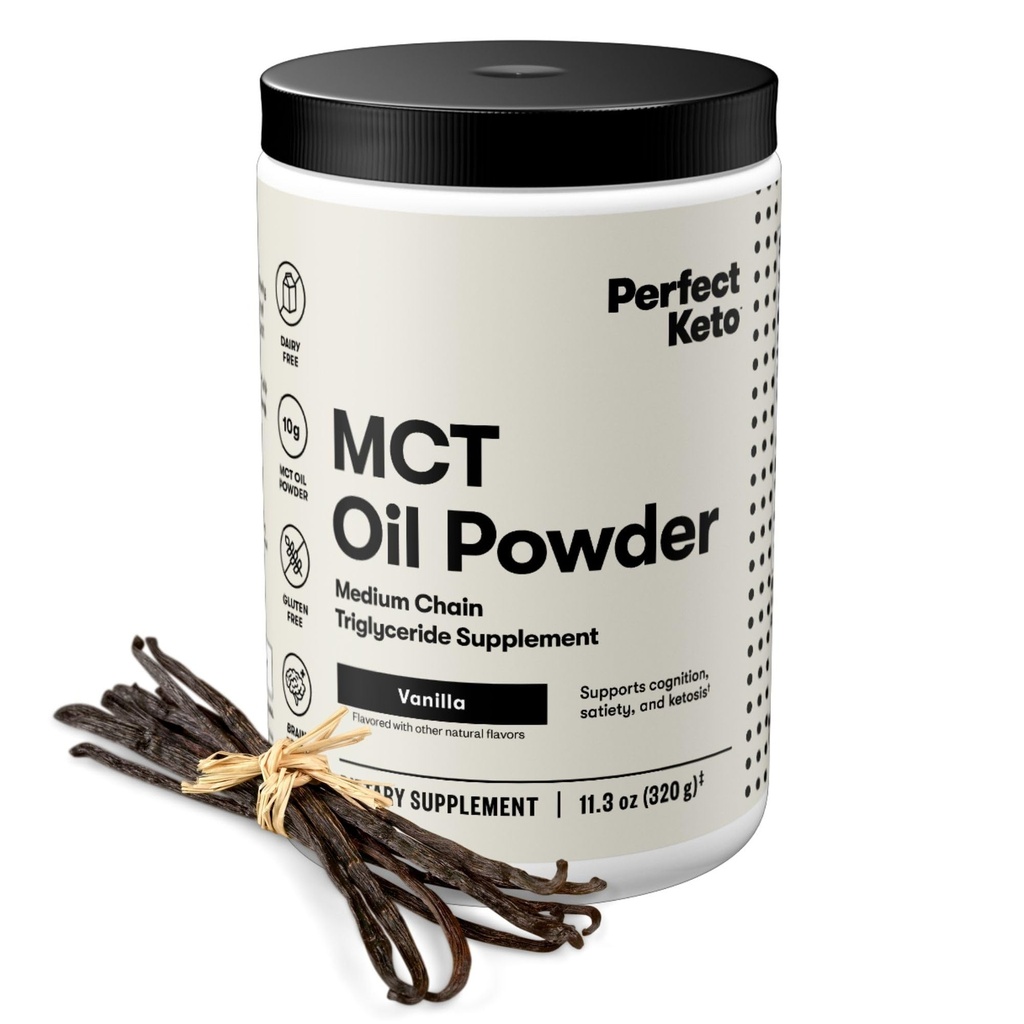 完全な Keto 7g MCT オイルの粉、中鎖のトリグリセリドの補足、Ketogenic MCTオイルはコーヒー、スムージー、蛋白質の揺れおよび茶、バニラ、30のサービングのための混合します