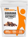 BulkSupplements.comグアラナエキスパウダー - 天然カフェインサプリメント、グアラナ種子、グアラナパウダー - グルテンフリー、給食当たり800mg、250g(8.8オンス)(パッケージ1)