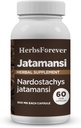 Herbsforever Jatamansi カプセル | Nardostachys Jatamansi | リラックス、ヘアケア、ウェルネスのプレミアムハーブサプリメント | 60 ビーガンカプセル、800 Mg 各々