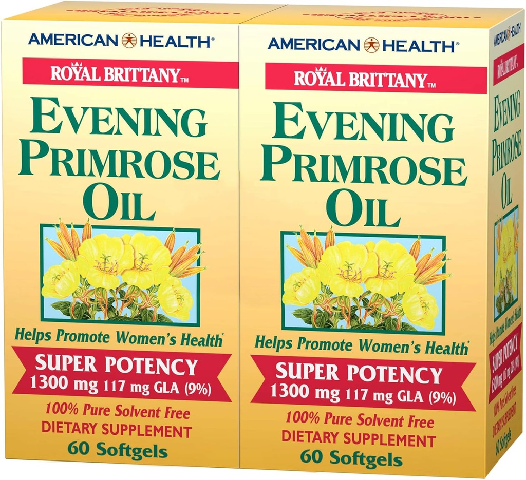 アメリカの健康の食事療法繊維の補足、王立ブリタニーの夕方のPrimroseオイル、2、60の計算のパック