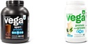 Vegaスポーツプレミアムビーガンプロテインパウダーチョコレート(45サービング)30g植物ベースのタンパク質&タンパク質とグリーンプロテインパウダー、バニラ - 20g植物ベースのタンパク質プラス野菜