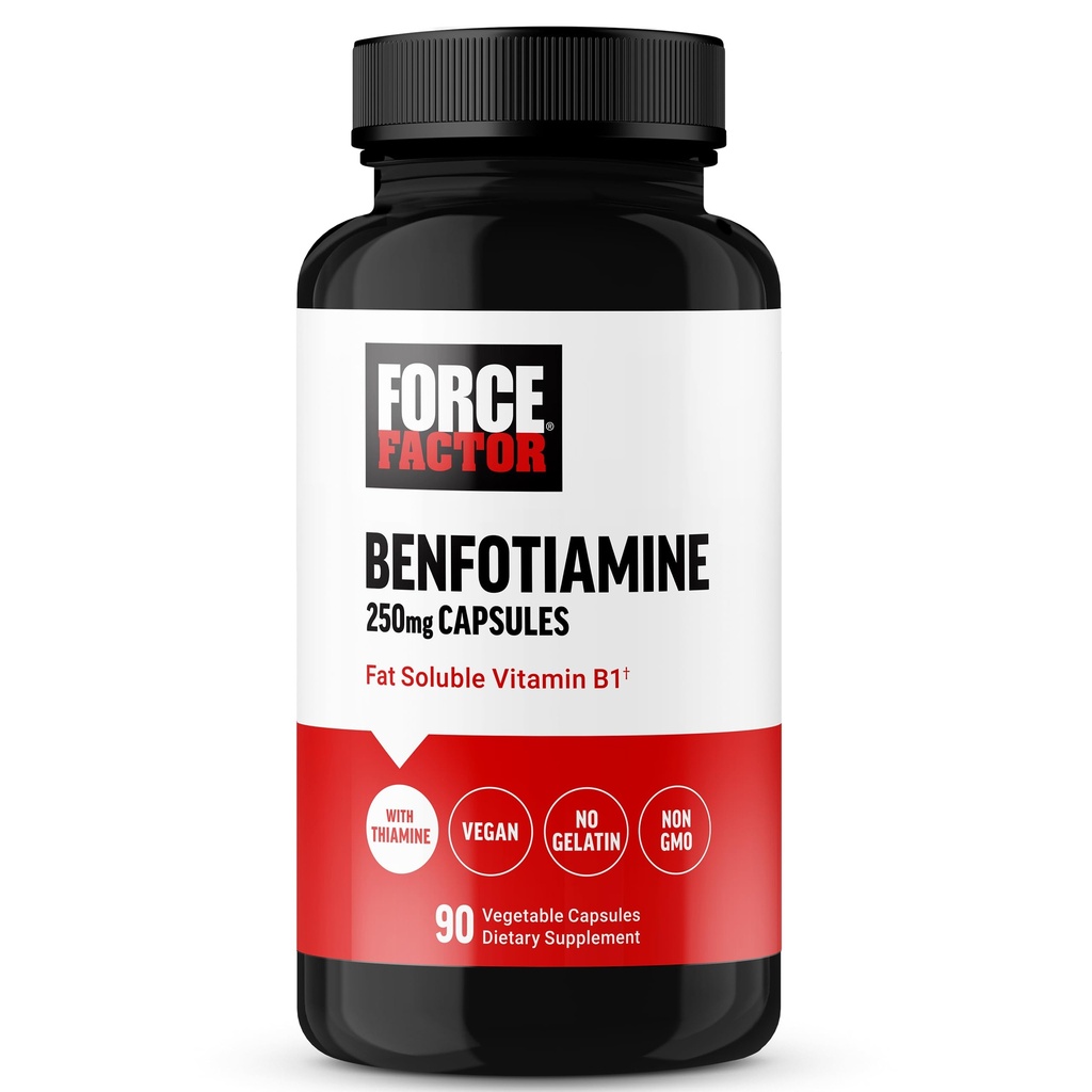 フォースファクターBenfotiamineプラスチアミンサプリメント、高吸収のための脂肪溶性ビタミンB1、非GMO、ビーガン、90野菜カプセル